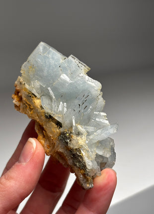 Tabular Blue Barite with Pyrite DW002