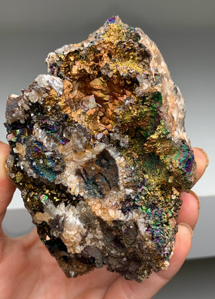 Quartz with Rainbow Goethite 🌈 From M. San Valentin, Spain