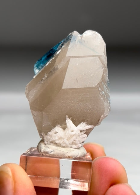 Blue Indicolite Tourmaline with Quartz