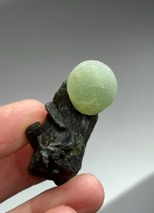 6 Pieces ! High Grade Apple Green Prehnite with Epidote Lot - From Mali