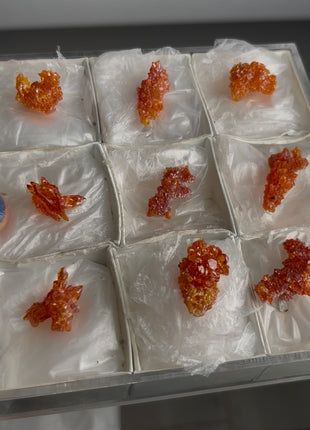 9 Pieces ! Red Zincite Specimens Lot