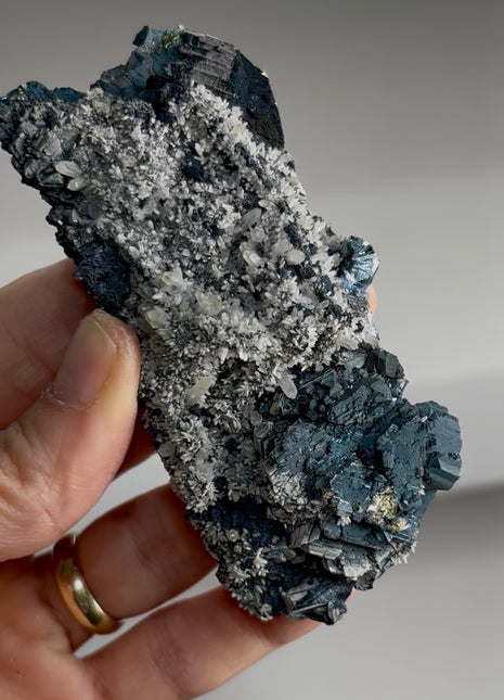 Metallic Blue Galena with Quartz Specimen