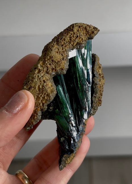 Green Vivianite Geode - From Brazil