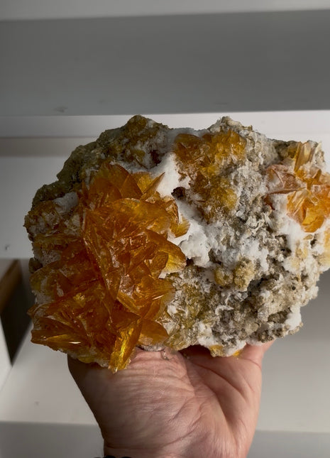 Exquisite Golden Selenite with Sugary Halite from Peru