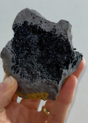 Black Galaxy Hematite Geode 🪐 PM1373