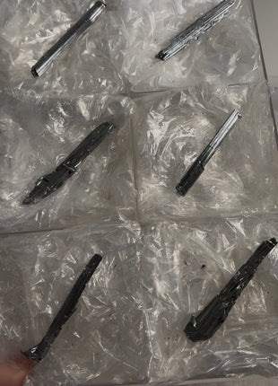 6 Pieces ! Silvery Stibnite Specimens Lot