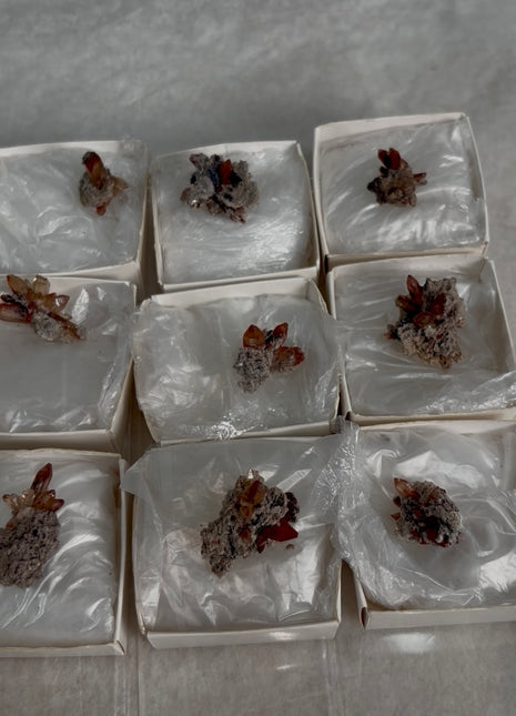 9 Pieces ! Red Topaz Specimens Lot