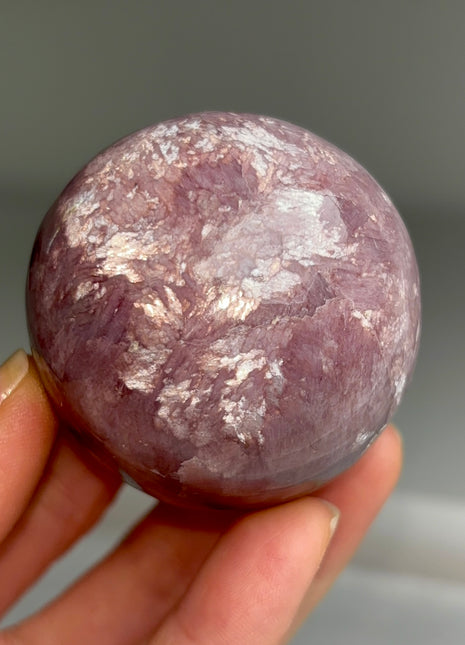 Lilac Lepidolite Sphere from Brazil
