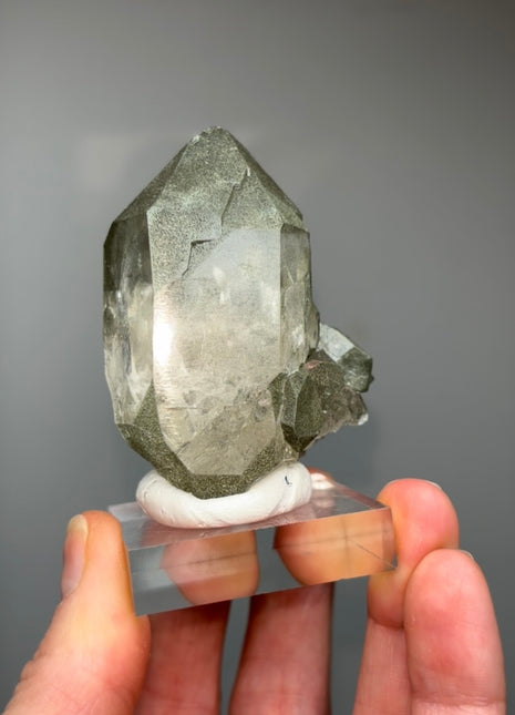 Green Chlorite Quartz - From Chamonix, French Alps