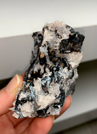 Iridescent Reddish Hematite with Quartz 🌈 From Elba Island, Italy