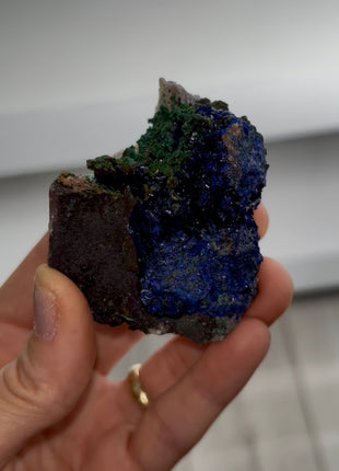 Rich Blue Azurite with Green Malachite