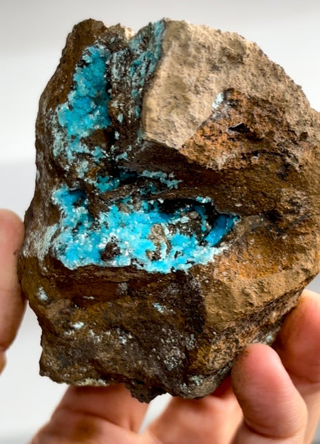 Blue Aurichalcite Geode Specimen PM1198