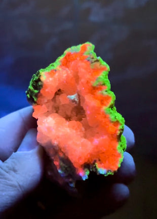UV Watermelon Calcite Specimen from Argentina