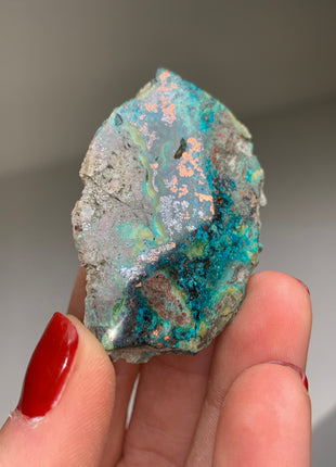 New ! Copper Ore and Blue Chrysocolla in Chalcedony !