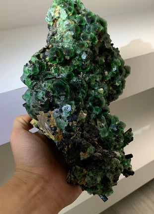 New find ! Fluorite w/ Black Tourmaline - From Erongo, Namibia