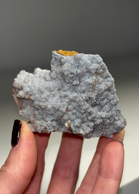 Sparkling Blue Quartz with Manganese Oxide from Imini mine