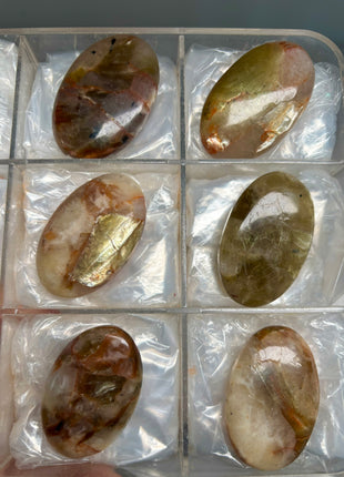 6 Piece Lot ! Golden Red Mica with Quartz