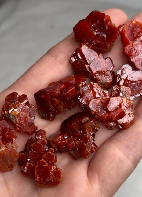 10 Piece Lot ! Red Vanadinite Crystals