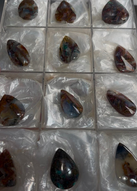 12 Pieces ! Copper with Chrysocolla and Chalcedony Lot