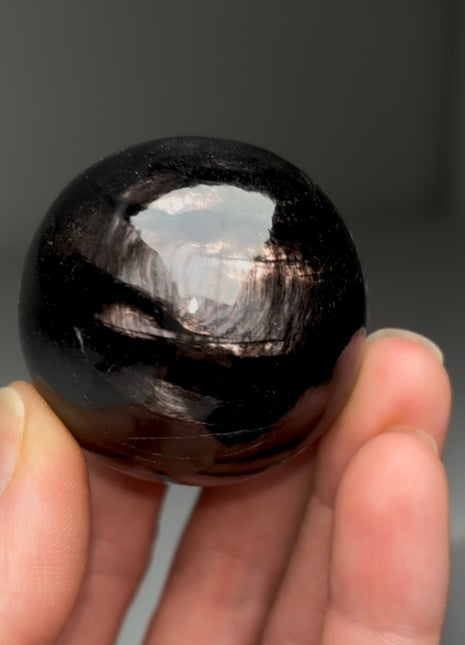 Flashy Hypersthene Sphere