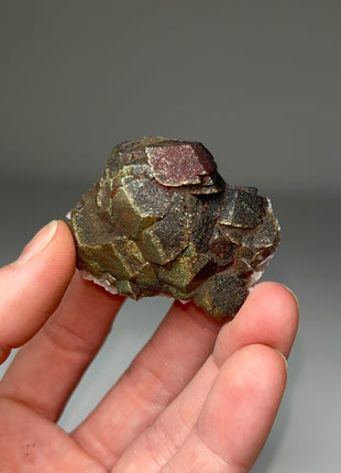 New Arrival ! Rainbow Pyrite with Calcite