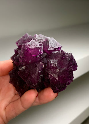 Reddish Purple Octahedral Fluorite # PM069