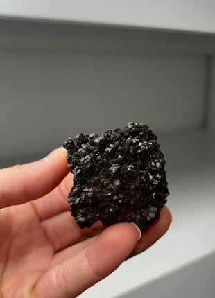 6 Pieces ! Sparkling Quartz with Manganese Oxide Specimens Lot