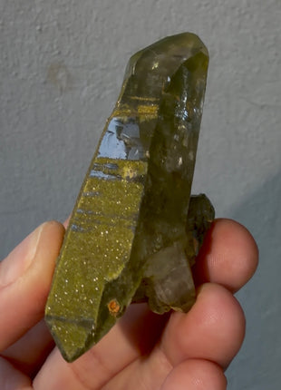New ! Epidote with DT Quartz from Madagascar PM0528