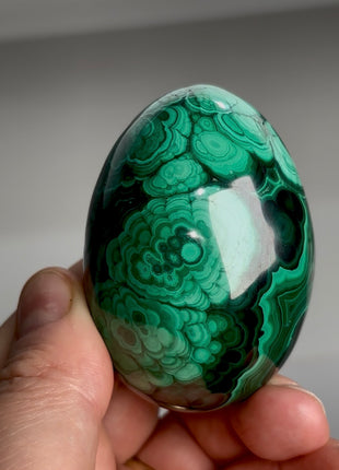 Green Malachite Egg from Congo PM1163