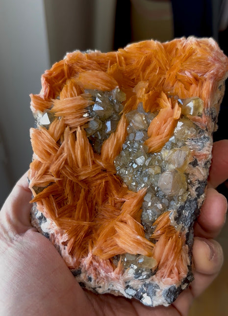 Top ! Orange Barite with Cerussite Collection # 688