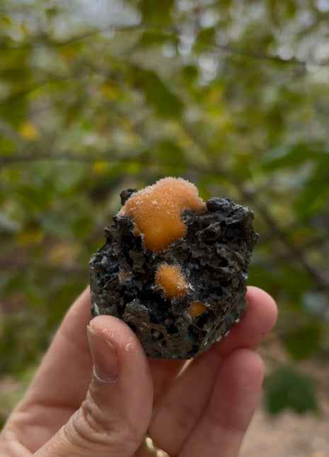 Bright Orange Thomsonite with Mesolite