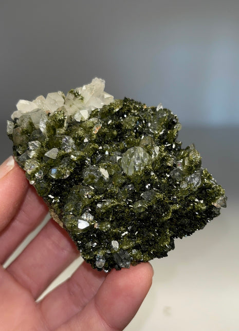 Forest Epidote with Quartz