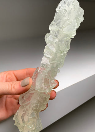 Green Halite Stalactite - From Lubin mine, Poland