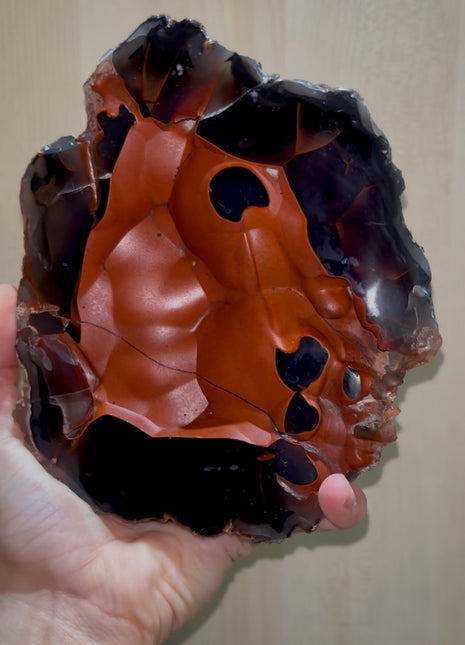 Red Fox Agate Geode from Argentina