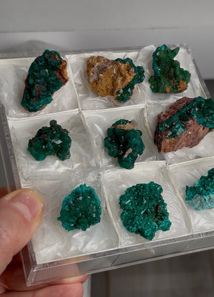9 Pieces ! Green Dioptase Lot