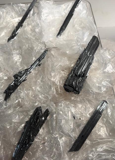 6 Pieces ! Silvery Stibnite Specimens Lot