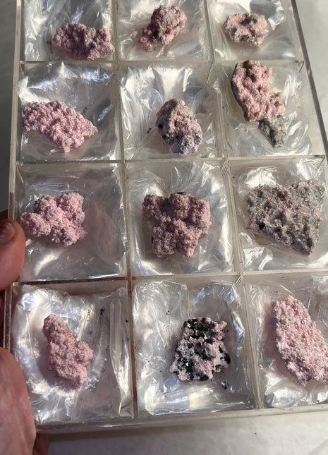 12 Pieces ! Pink Rhodocrosite with Quartz Lot