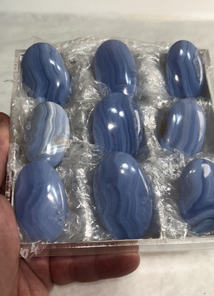 9 pieces ! Blue Lace Agate Lot