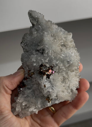 Rainbow Pyrite with Quartz 🌈