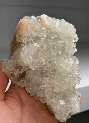 Gemmy Apophyllite with Pink Stilbite