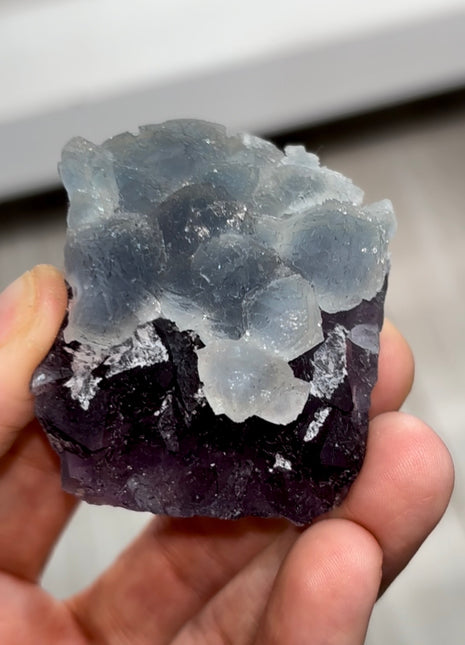 Blue Fluorite on Purple Fluorite PM0357