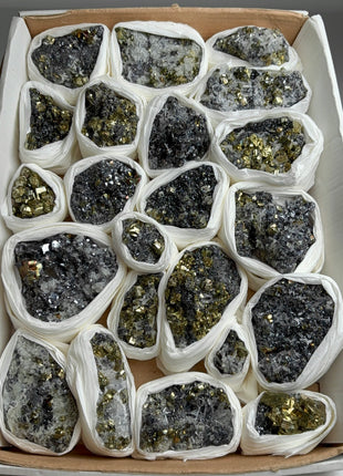 High Grade Pyrite Specimens Lot - 22 Pieces !