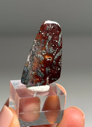 Wow ! Red Agate with Marcasite Flower