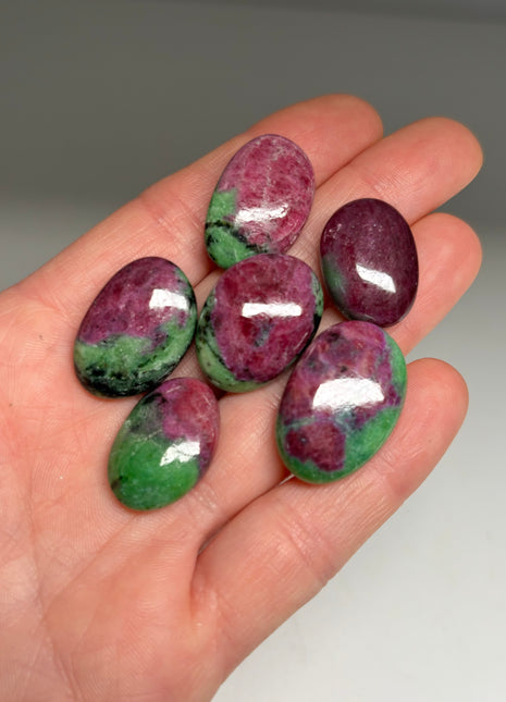 Very High Grade Ruby Zoisite Lot, 6 Pieces