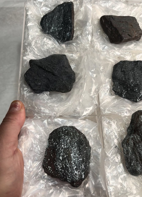 6 Pieces !  Specular Hematite lot - From Champion mine