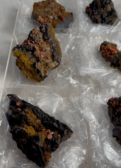 Uncommon Red Vanadinite Specimens Lot - 6 Pieces !