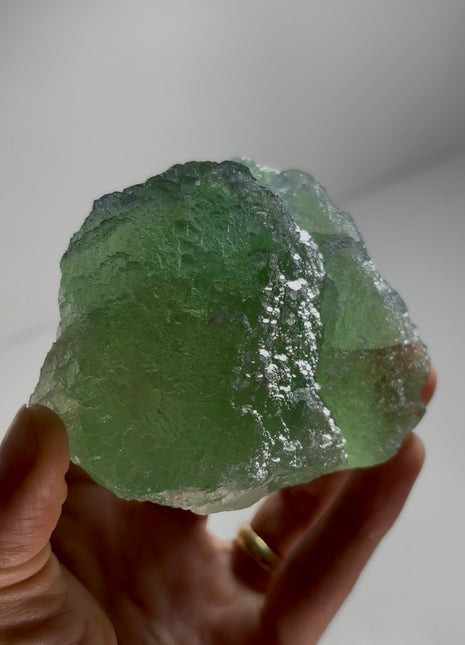Green Fluorite with Blue Crystallization PM1153