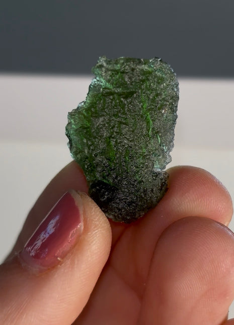 Green Moldavite from Czech Republic