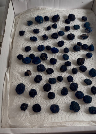 65+ Piece Lot ! Blueberry Azurite Crystals