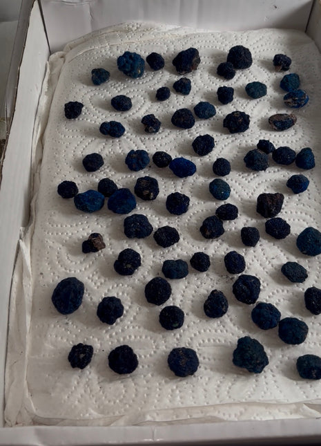 65+ Piece Lot ! Blueberry Azurite Crystals